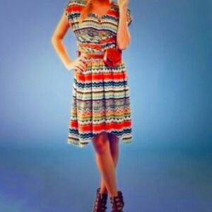 Suzabelle Boho Colorful Nomad Dress-XS